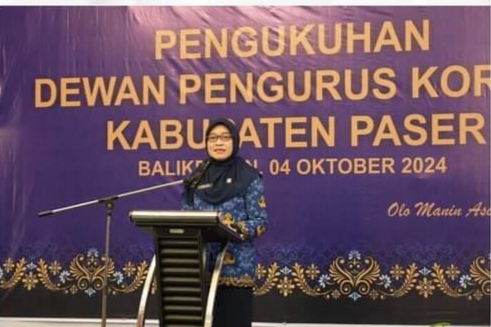 Foto: Sekdaprov Kaltim sekaligus Ketua Dewan Pengurus Korps Pegawai Republik Indonesia (DP Korpri) Provinsi Kalimantan Timur, Sri Wahyuni