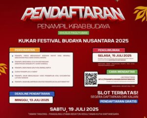 Foto : Pendaftaran untuk Kirab Budaya dalam rangkaian Kukar Festival Budaya Nusantara (KFBN) 2025 resmi dibuka Dispar Kukar. (Istimewa)